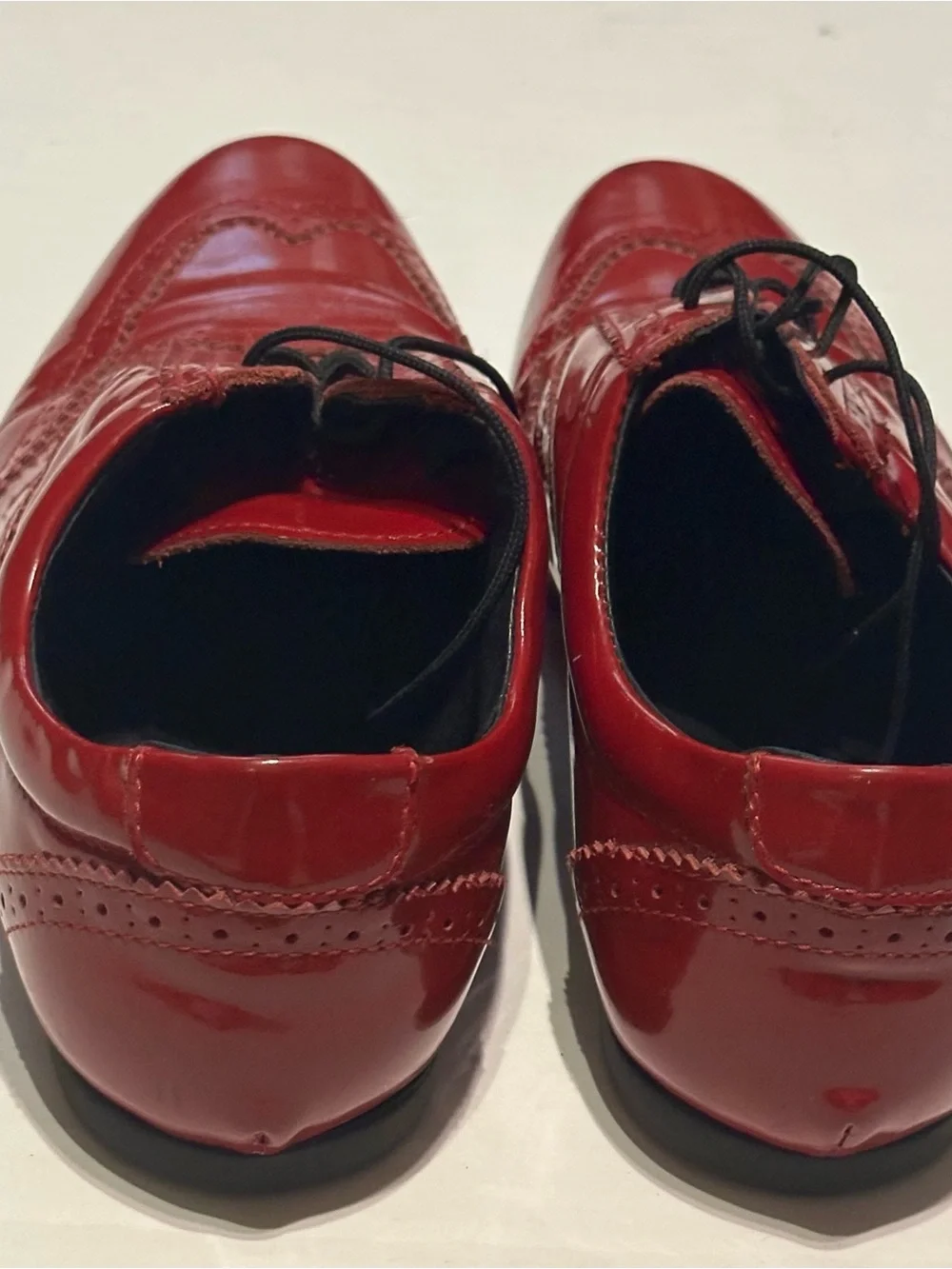 Jo Men's Red Leather Wingtip Dress Shoes